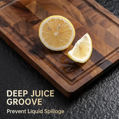 THETCHRY Walnut Wood Cutting Board for Kitchen, Small Chopping Board Portable, Compact Size for Daily Prep Stable Use, 9"x6"x0.8" - Image 5
