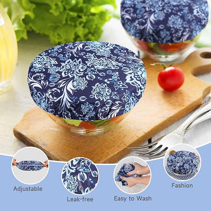wegreeco Elastic Reusable Bowl Covers for Bread Proofing, Fabric Cloth Sourdough Bowl Covers for Proofing - Set of 6, Paisley