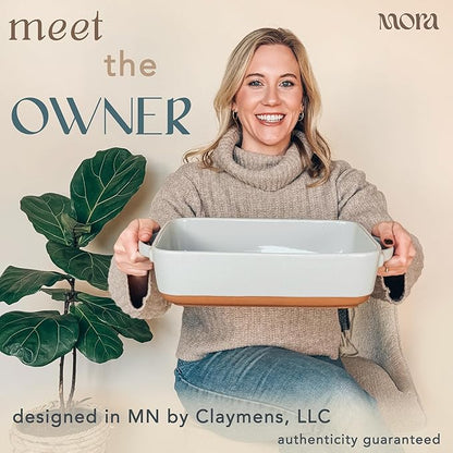 Mora 9x13in Deep Porcelain Baking Dish - Oven to Table, Freezer Safe - Image 3