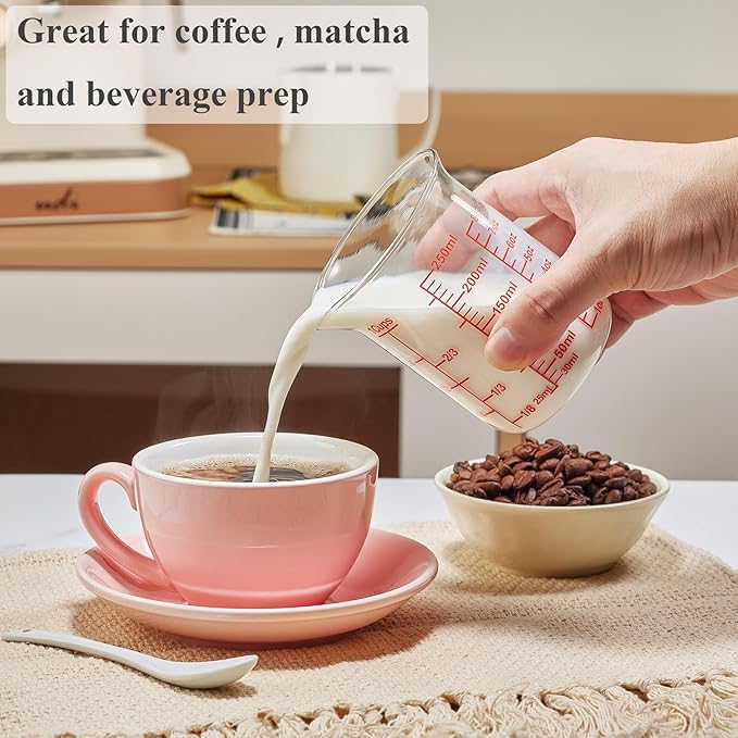 Ackers Glass Measuring Cup 1 Cup,8oz Borosilicate Liquid Measuring Cup with Spout - Image 5