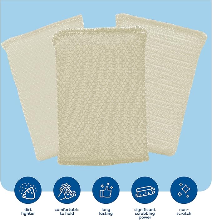 Multi-Purpose Scouring Pad by Scrub-It - Non-Scratch Cleaning Dobie Pads for Pots, Pans, Dishes, Utensils & Non-Stick Cookware - Sponge Scrubbers Use for Kitchen, Bathroom & More (6 Pack) - Image 6