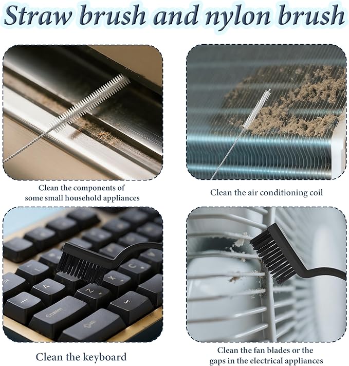 15pcs Crevice Cleaning Brush, Hard Bristle Brushes, Grout Cleaner Brush Household Cleaning Supplies, Gap Brush for Kitchen Bathroom Sink and Dead Corners - Image 5