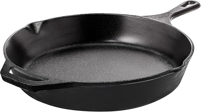 Utopia Kitchen Cast Iron Frying Pan 10.25 Inch, Cast Iron Chefs Pan, Pre Seasoned Skillet, Safe Grill Cookware for Indoor & Outdoor Use, Black by UTOPIAKITCHEN
