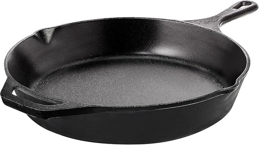 Utopia Kitchen Cast Iron Frying Pan 10.25 Inch, Cast Iron Chefs Pan, Pre Seasoned Skillet, Safe Grill Cookware for Indoor & Outdoor Use, Black by UTOPIAKITCHEN