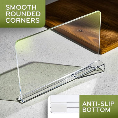 Acrylic Shelf Dividers for Closet Organization, 4-Pack Premium Quality Reinforced Material Closet Organizers and Storage, Perfect for Purse, Sweaters, Towels, Shoes, and Books Organization