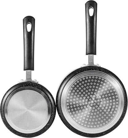 Nonstick Saucepan Set with Lid, Non Stick 1Qt & 2Qt Sauce Pan Set with Glass Lid Small Pot for Home Kitchen - Image 7