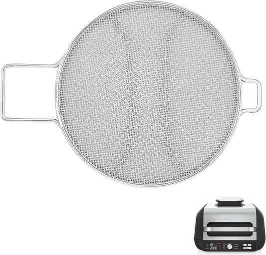 Splatter Shield for Ninja Foodi Smart XL Pro 7-in-1 Indoor Grill, Replacement Stainless Steel Splatter Screen Air Fryer Accessories for Ninja Foodi IG651, IG600, IG601 Air Fryer