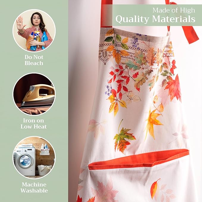 Maison d' Hermine 100% Cotton Apron for women with Pocket Kitchen Chef Apron for Men Cooking Mothers Day Gifts - Image 3