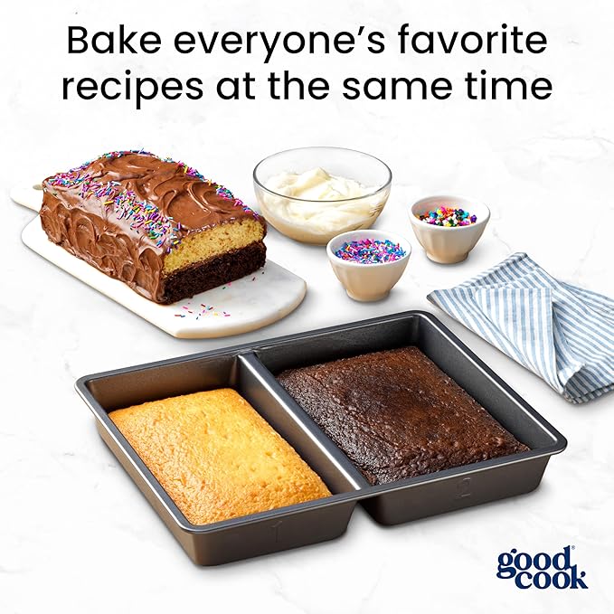 GoodCook Divided Baking Sheet Premium Carbon Steel Nonstick Pan, 11 x 14-Inch