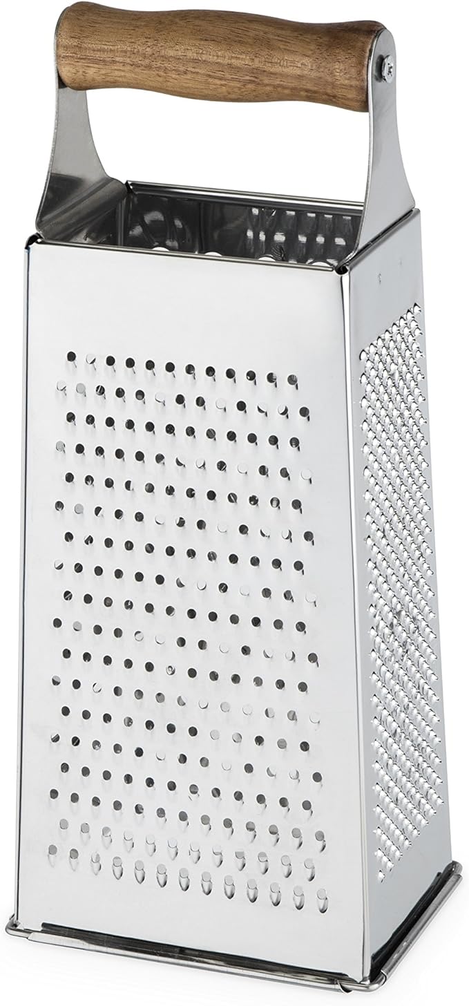 Twine Acacia Wood Handled Cheese Grater, Stainless Steel Grater, Citrus Zester, Reinforced Base, Vintage Kitchenware - Image 8