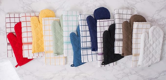 DII Basic Terry Collection Quilted 100% Cotton, Potholder, Pebble, 3 Piece - Image 10