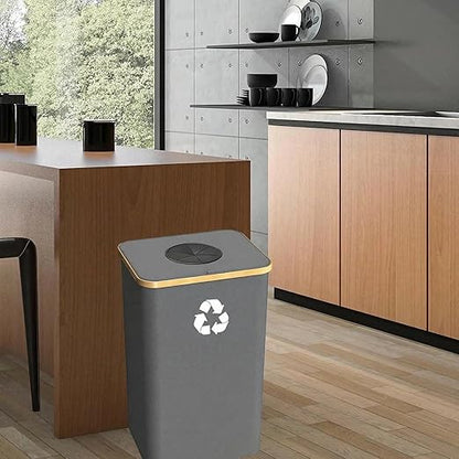 Recycling Bin for Kitchen Indoor Home, Large 100L/ 26 Gallon Recycle Bin with Lid Removeable Reusable Inner Bag Bottle Can Glass Waste Plastice Stickers (Gray, 26 Gallon) - Image 7