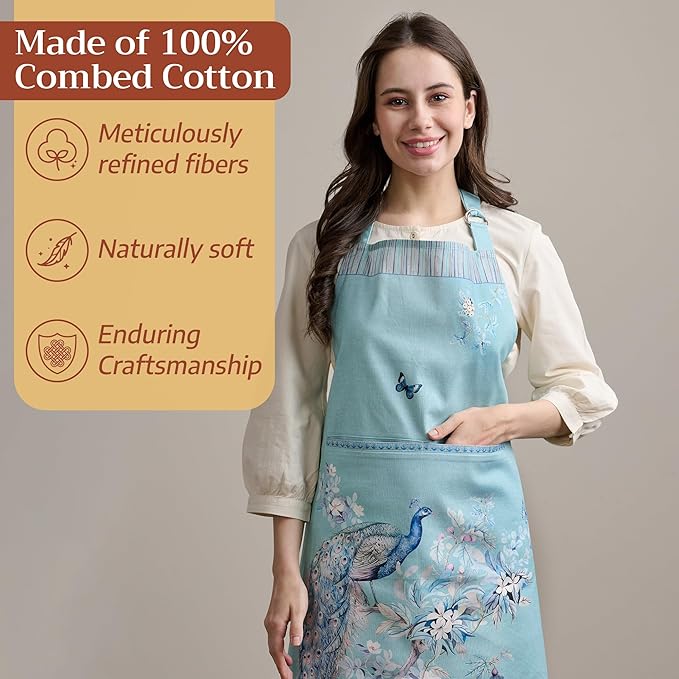 Maison d' Hermine 100% Cotton Apron for women with Pocket Kitchen Chef Apron for Men Cooking Mothers Day Gifts - Image 4