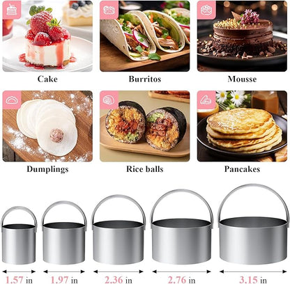 Biscuit Cutter Set, Dough Blender, Pastry Cutter, Biscuit Cutter, Dough Cutter,Pastry Cutter Set, Round Sifter,Baking Dough Tools for Cooking Cookies (3 Pcs/Set) - Image 2