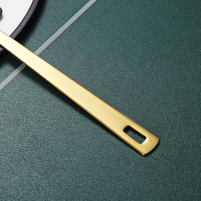 Gold Silicone Spatulas, Berglander Flexible Scrapers Baking Mixing Tool With Titanium Gold Plating, Baking Tools, Heat Resistant, Dishwasher Safe, Easy to Clean - Image 5