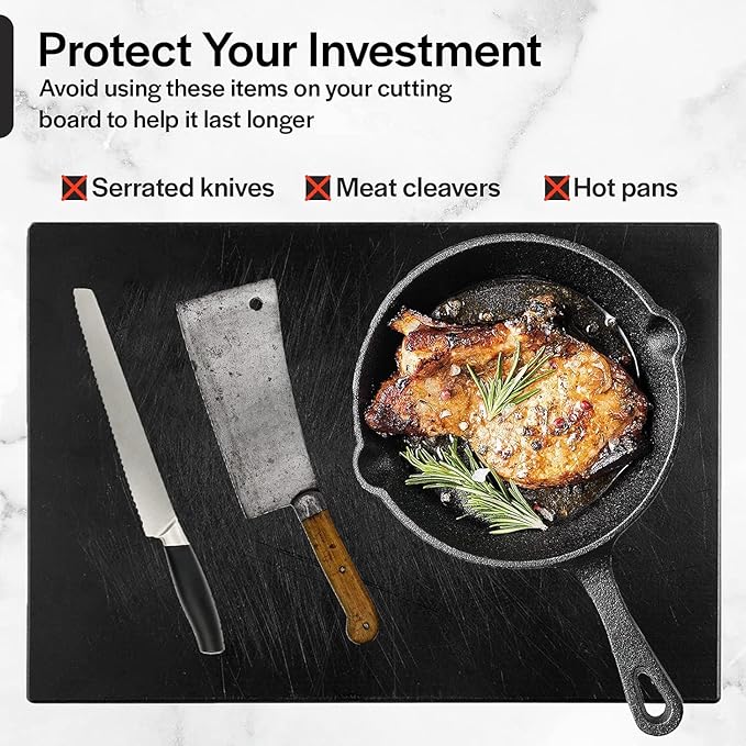 Thirteen Chefs Large 18 x 12 Black Plastic Cutting Board - 1/2" Thick HDPE for Restaurants and Professional Kitchens, NSF - Image 7