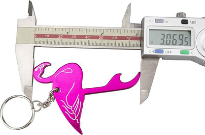 SWATOM Pink Flamingo Bottle Opener Keychain Beer Openers Tool Key Chain Ring Accessories