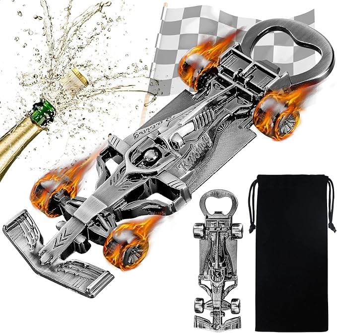 LKKCHER Racing Car Bottle Opener - Novelty Gift for Men, Women & Racing Fans - Birthday, Christmas Stocking Stuffers