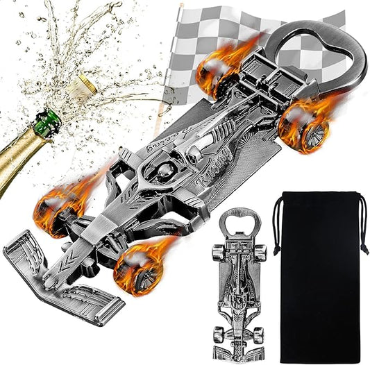 LKKCHER Racing Car Bottle Opener - Novelty Gift for Men, Women & Racing Fans - Birthday, Christmas Stocking Stuffers