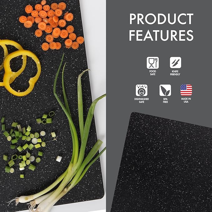 Dexas Superboard Reversible Pastry Board, 14 x 17 Inches, Midnight Granite Color - Dishwasher Safe, Plastic, Ideal for Baking and Food Prep - Image 4