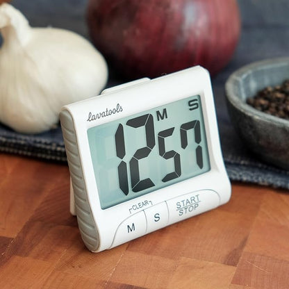 Lavatools KT1 Digital Kitchen Timer & Stopwatch, Large Display, Bold Digits, Simple Operation, Loud Alarm, Magnetic Kickstand for Cooking and Classroom - Image 6
