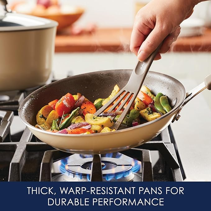 Rachael Ray Cook + Create Nonstick Frying Pan/Skillet, 10 Inch - Almond - Image 4