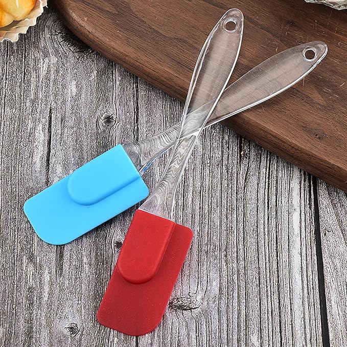 ZukoCert 6 Piece Mini Silicone Spatula Set, Small Heat-Resistant Rubber Spatulas for Baking, Cooking, Mixing, Non-Stick Kitchen Tools for Cooking & Baking