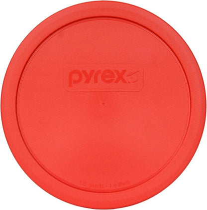 Pyrex (1) 325-PC Blue 2.5Qt, (1) 323-PC Red 1.5Qt (1) 322-PC Blue 1Qt Mixing Bowl Lids - Made in the USA
