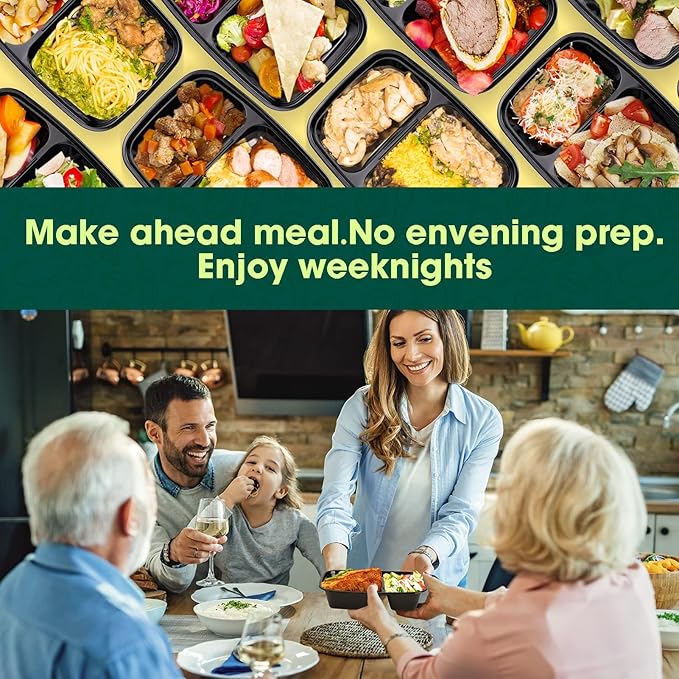 Glotoch 10 Pack 32OZ Meal Prep Containers Reusable Microwave Safe,Extra Large &Thick Food Storage Containers With Lids, Durable Bento Boxes BPA-free, Stackable, Dishwasher/Freezer Safe - Image 6