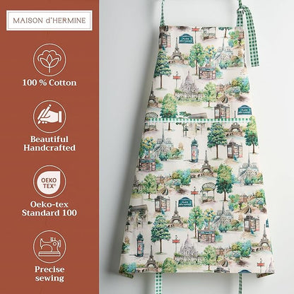Maison d' Hermine 100% Cotton Apron for women with Pocket Kitchen Chef Apron for Men Cooking Mothers Day Gifts - Image 2