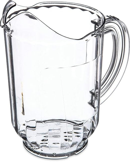 Carlisle FoodService Products Versapour Clear Pitcher Tall Pitcher for Kitchens, Restaurants, and Catering, Plastic, 60 Ounces, Clear by CarlisleFoodServiceProducts