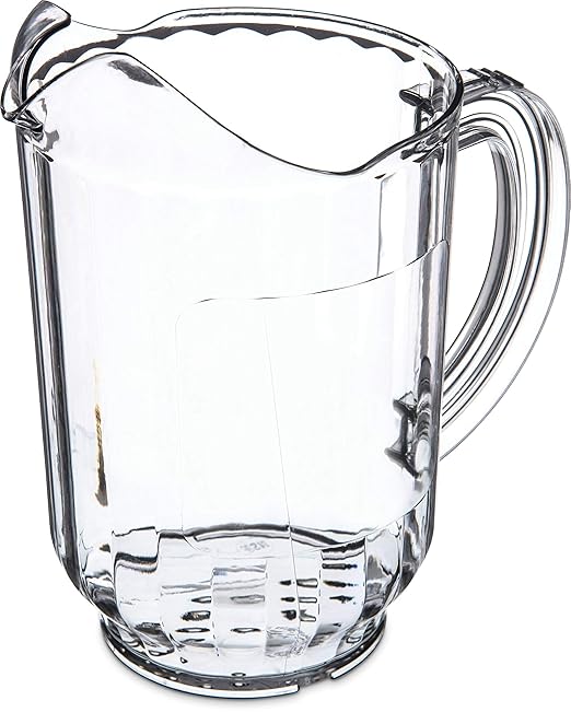 Carlisle FoodService Products Versapour Clear Pitcher Tall Pitcher for Kitchens, Restaurants, and Catering, Plastic, 60 Ounces, Clear by CarlisleFoodServiceProducts