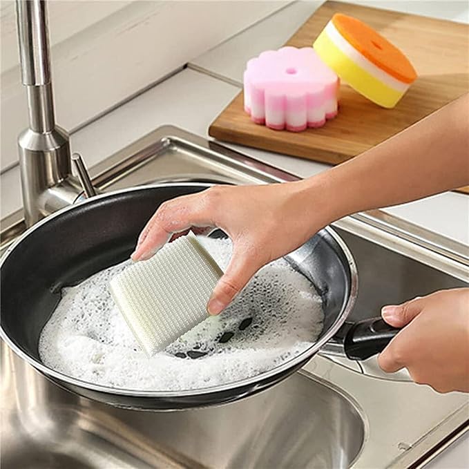 Multi-Purpose Scouring Pad by Scrub-It - Non-Scratch Cleaning Dobie Pads for Pots, Pans, Dishes, Utensils & Non-Stick Cookware - Sponge Scrubbers Use for Kitchen, Bathroom & More (6 Pack) - Image 8