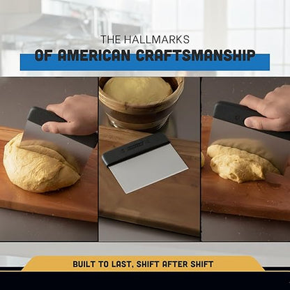 Dexter-Russell 6” x 3” Dough Cutter/Scraper – S196B, Stainless Steel Blade with Black Textured Handle, Sani-Safe Series, NSF Certified, Made in USA - Image 5