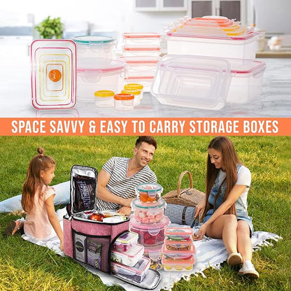 38 Pcs Large Food storage containers-85 oz to Small Container Stackable Kitchen storage bowls sets-BPA Free Leak proof Plastic food Storage Containers with lids airtight-Microwave freezer safe - Image 3