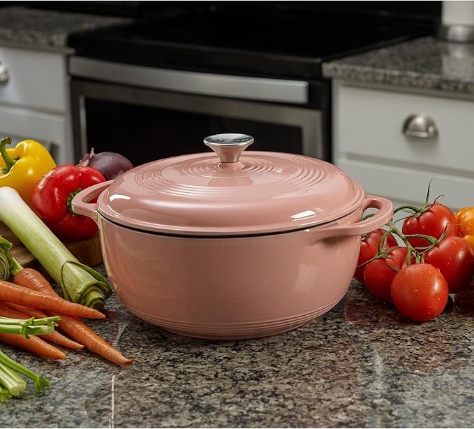 Mercer Culinary Enameled Cast Iron Round Dutch Oven, 6 qt., Pink - Image 8