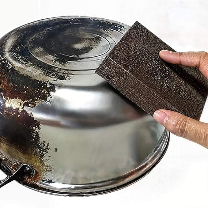 5 Powerful Pot Scrubber Cleaning Sponges, Heavy Duty Kitchen Eraser Scouring Pads, Dishwashing Oven Stove Cleaning Sponges, BBQ Grill Scrubbing Dish Cloths by Unknown