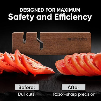 Matsato Knife Sharpener – Chef & Pocket Knife Sharpener, Knives Blade Sharpening, Kitchen Gift for Men & Women, Afilador de Cuchillos, 7.09" x 1.97" - Image 7