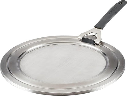 Circulon Tools and Gadgets Universal Splatter Guard Mesh Grease Cover for Pots and Pans Protects Stove, Countertop, and Kitchen from Oil when Frying, 13 Inch Splatter Guard - Stainless Steel by Circulon
