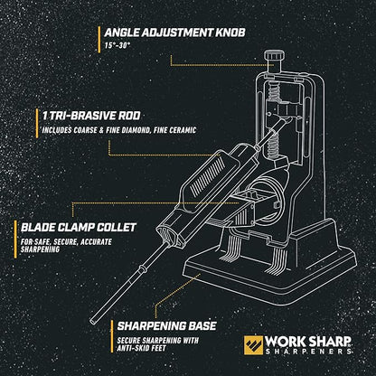 Work Sharp Precision Adjust Knife Sharpener Kit, Sharpens All Pocket and Kitchen Knives with ease & control - Image 3