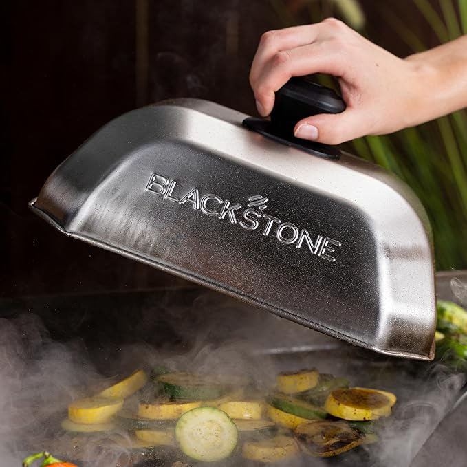Blackstone 5207 Rectangle Basting Cover Small 2-Pack Griddle Accessories, Stainless Steel, Cheese Melting Dome and Steaming Cover, Best for Use on Flat Top Griddle Grill Cooking Indoor or Outdoor - Image 4