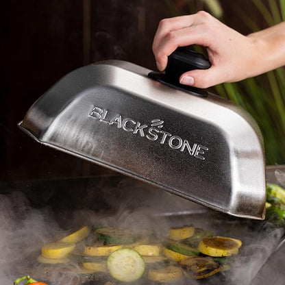 Blackstone 5207 Rectangle Basting Cover Small 2-Pack Griddle Accessories, Stainless Steel, Cheese Melting Dome and Steaming Cover, Best for Use on Flat Top Griddle Grill Cooking Indoor or Outdoor - Image 4