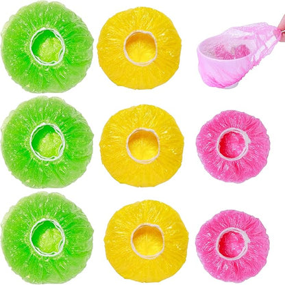 Mwellewm Bowl Covers Reusable Elastic Plastic Wrap for Food Storage Fresh Keeping Stretch Bags Bowl Covers for Bread Proofing Alternative to Foil for Family Outdoor Picnic Sourdough Baking(180) by Mwellewm