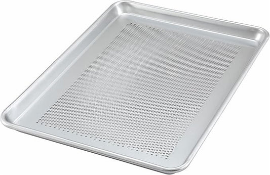 Winco 13” x 18” Perforated Aluminum Sheet Pan, Half Size