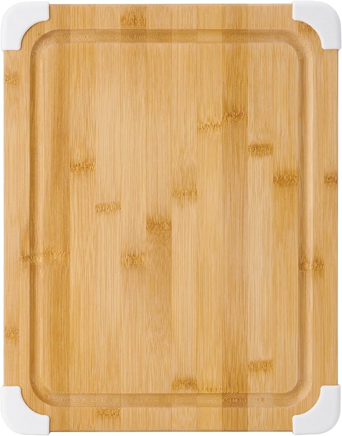 Farberware Nonslip Bamboo Cutting Board with Juice Groove,11x14 Inch,White,(Pack of 6) - Image 9