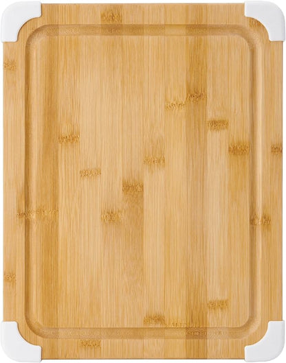 Farberware Nonslip Bamboo Cutting Board with Juice Groove,11x14 Inch,White,(Pack of 6) - Image 9