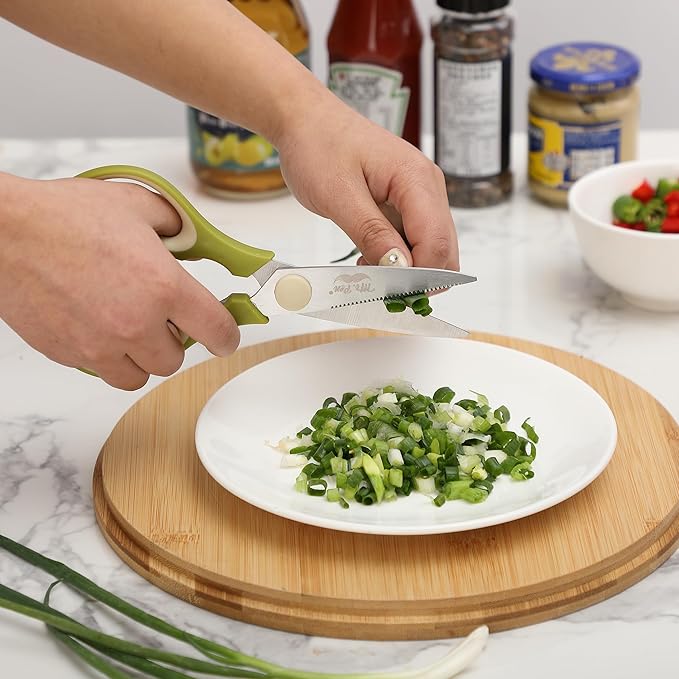 Mr. Pen- All Purpose Kitchen Shears with Protective Sheath, 2 pcs, 8 Inch, Dishwasher Safe, Stainless Steel Food Scissors with Micro-Serrated Blades, Soft Grip, Durable Utility Kitchen Shears - Image 7