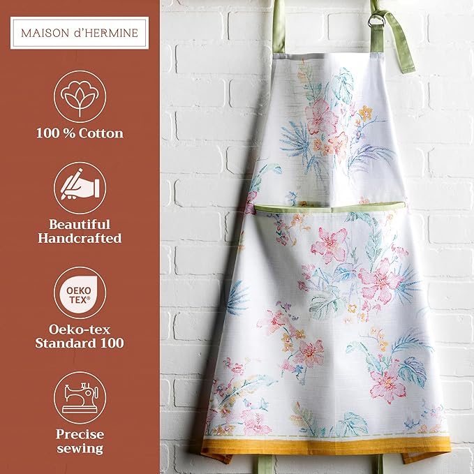 Maison d' Hermine 100% Cotton Apron for women with Pocket Kitchen Chef Apron for Men Cooking Mothers Day Gifts - Image 2