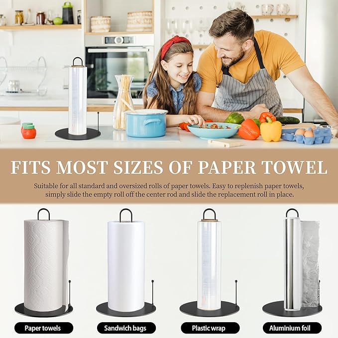 20Pack Paper Towel Holder,Bulk Black Paper Towel Holder Stand Countertop for Kitchen - Image 6