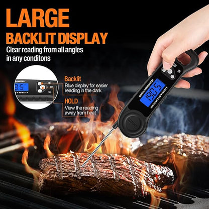 AMMZO Meat Thermometer Digital, Instant Read Food Thermometer for Cooking, Grilling, Baking, Frying & Candy Making, Essentials Kitchen Gadgets Accessory, Gifts for Men Women Dad Mom Birthday - Image 4